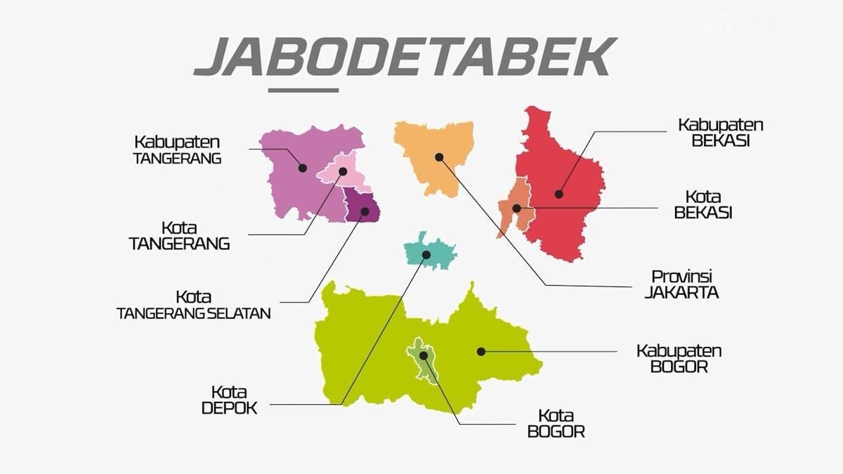 نقشہ کے jabodetabek