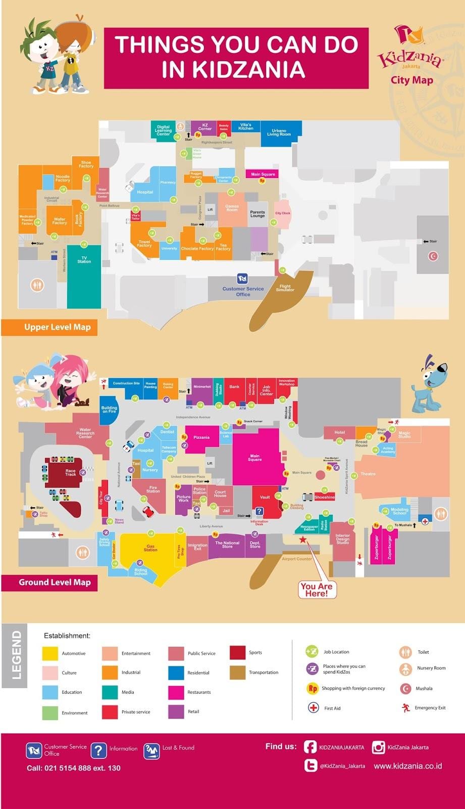 نقشہ کے kidzania جکارتہ