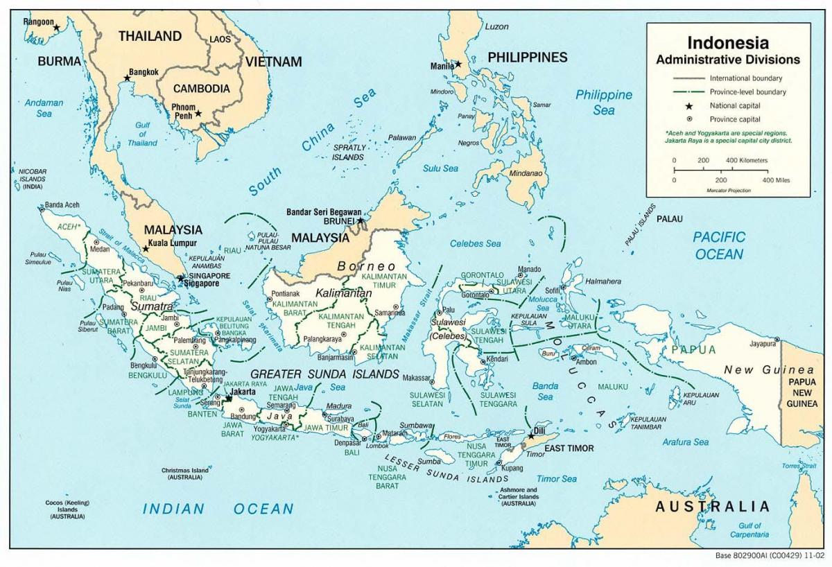 جکارتہ انڈونیشیا دنیا کے نقشے