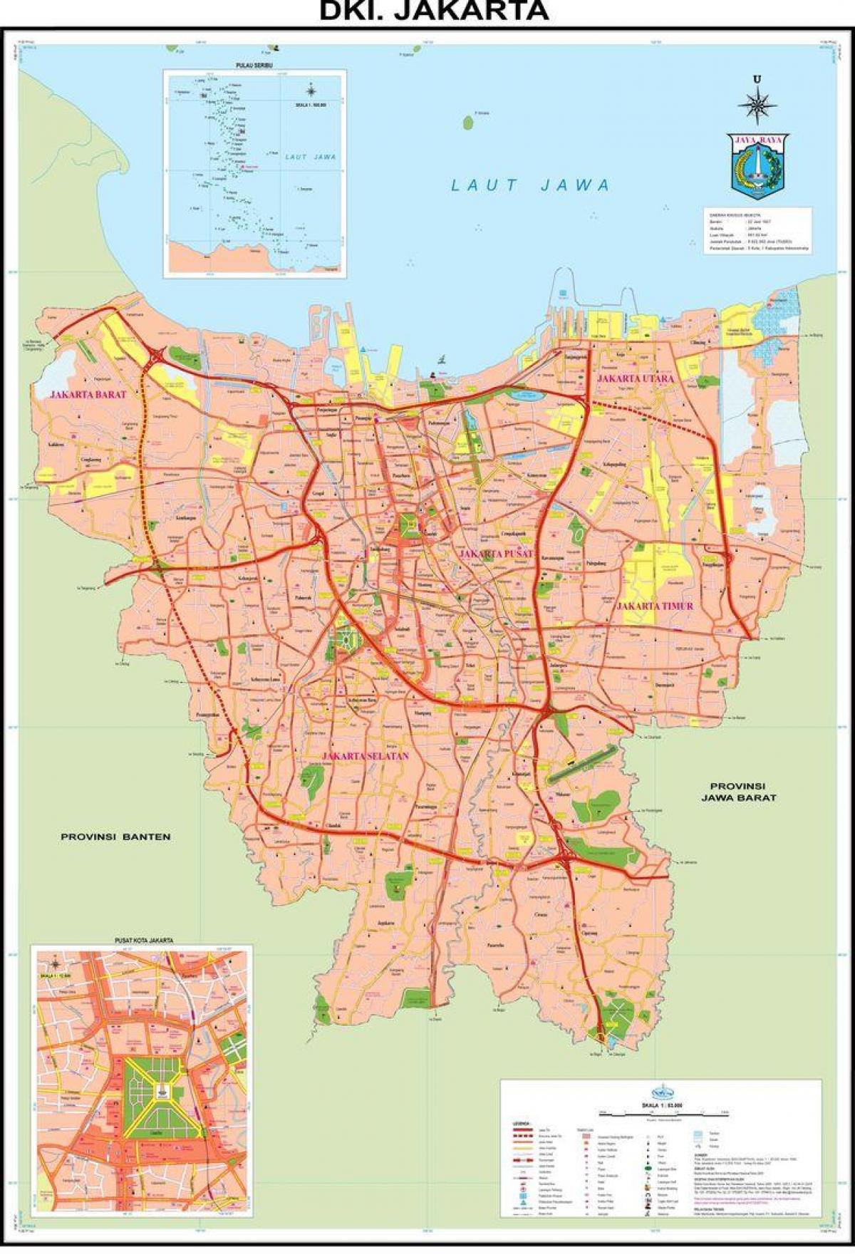 نقشہ کے پرانے شہر جکارتہ
