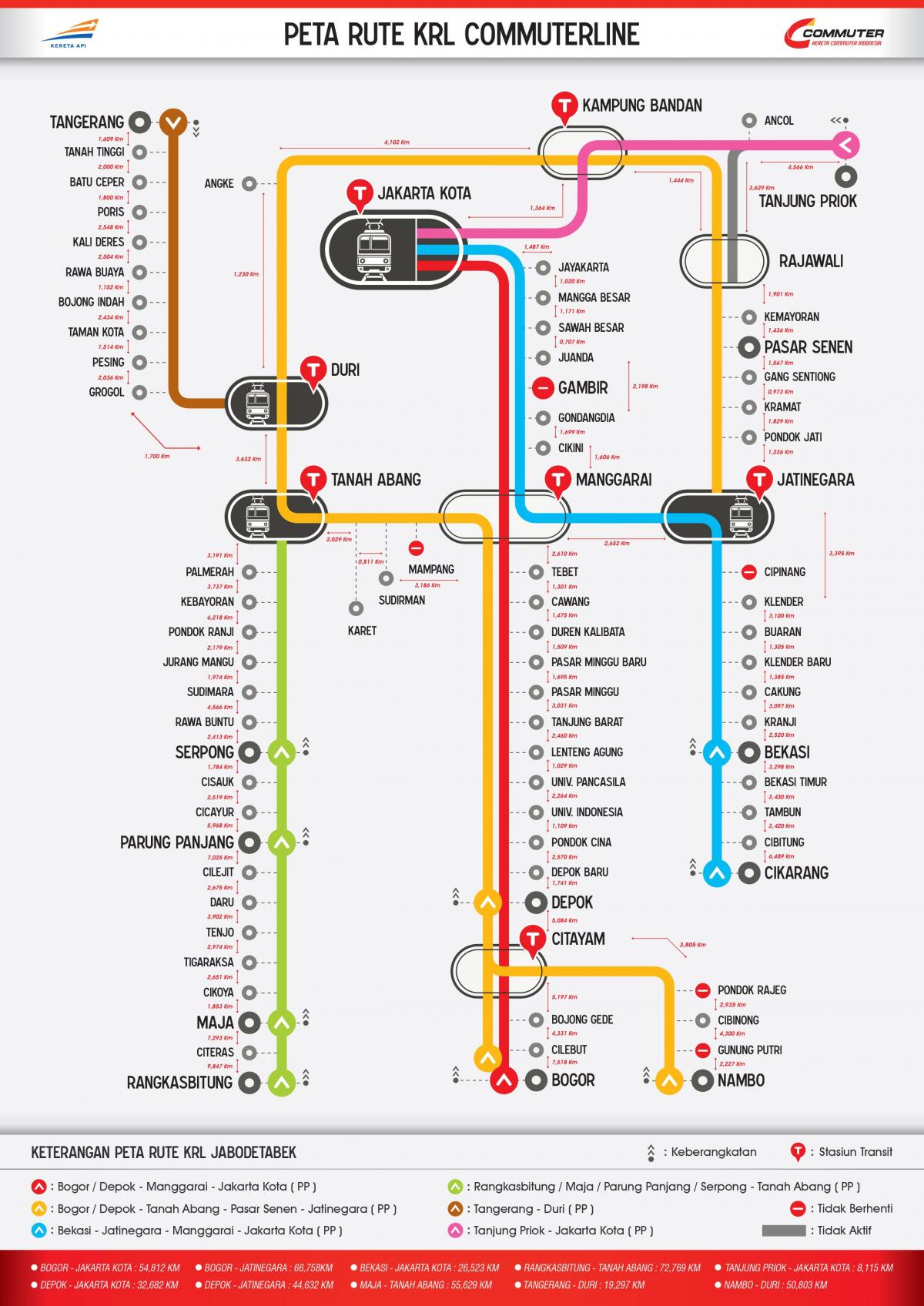 مسافر لائن جکارتہ نقشہ