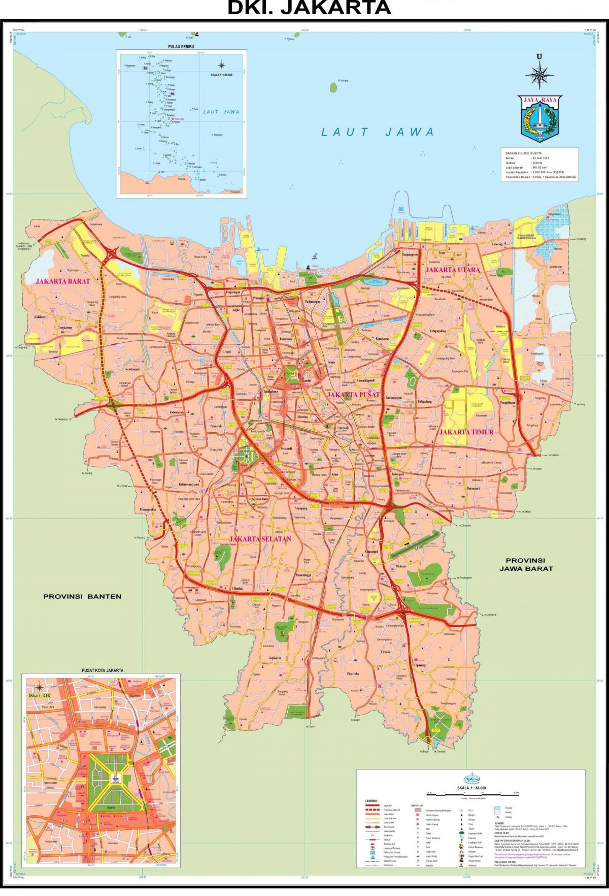 مرکزی جکارتہ نقشہ