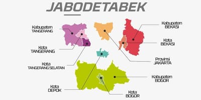 نقشہ کے jabodetabek