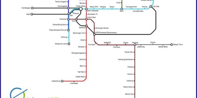 جکارتہ lrt نقشہ