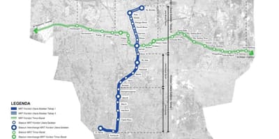 جکارتہ mrt راستے کا نقشہ