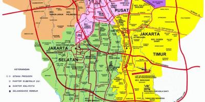 جکارتہ سیاحوں کی پرکشش مقامات کے نقشے