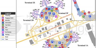 Soekarno hatta ہوائی اڈے کے ٹرمینل کا نقشہ
