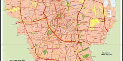 جکارتہ شہر کا نقشہ